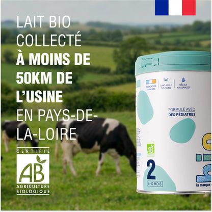 Carton de 6 boîtes Lait Infantile Bio Age 2